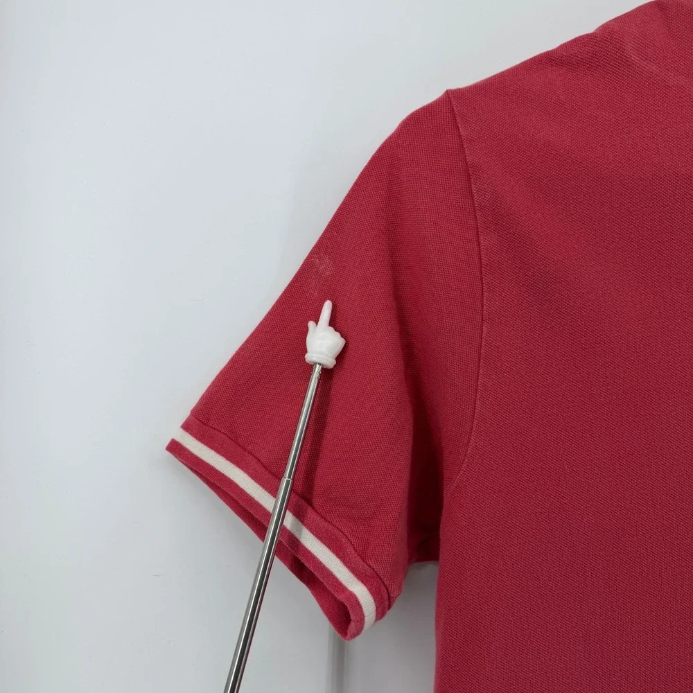 Polo Ralph Lauren Men's XL Red V-Neck Polo Shirt Embroidered Pony Classic Casual